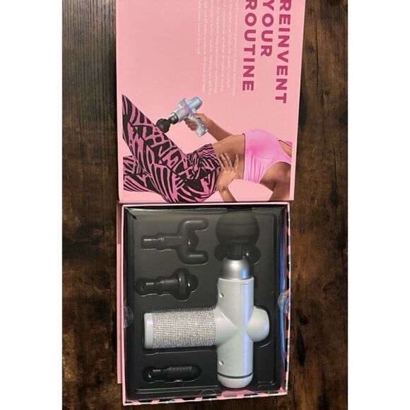 Mahli Elite Pro Series Cordless Percussion Massager Pink Rhinestone Bling NIB - Picture 3 of 4